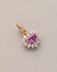Heart Shaped Pink Saphire Pendant