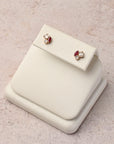 Diamond Baguette and Ruby Mini Studs