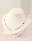 Diamond and Sapphire Bezel Choker