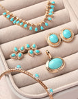 Turquoise Oval Bezel-Set Pendant
