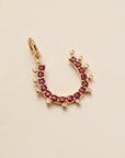 Ruby and Diamond Horse Shoe Pendant