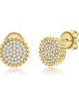 Stud círculo pavé cuentas