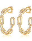 Arracada Eslabones con Diamantes