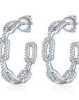 Arracada Eslabones con Diamantes