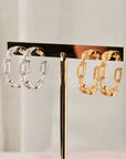 Arracada Eslabones con Diamantes