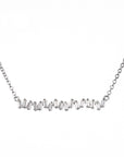 Collar barra irregular corte esmeralda