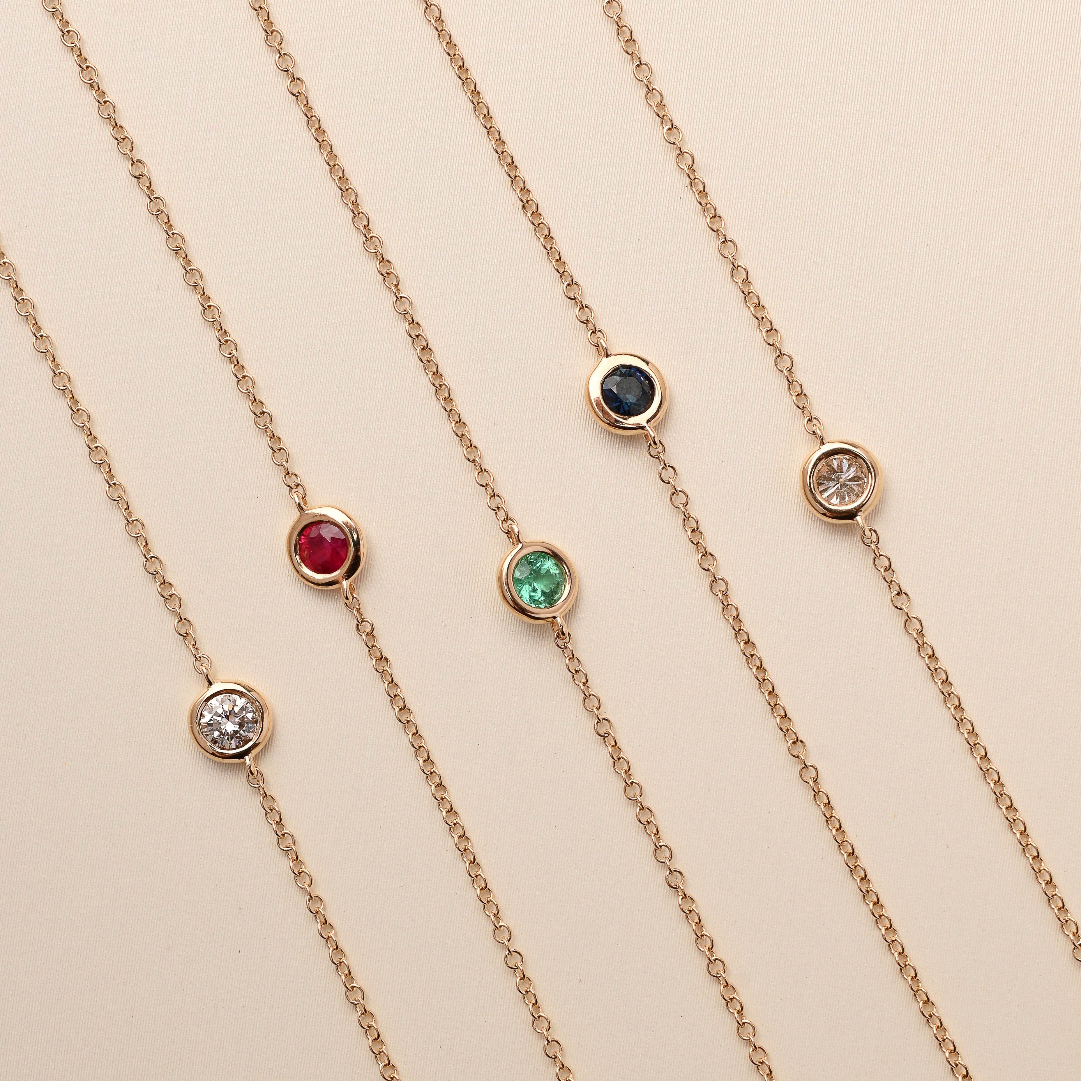 Diamond Bezel Delicate Bracelet
