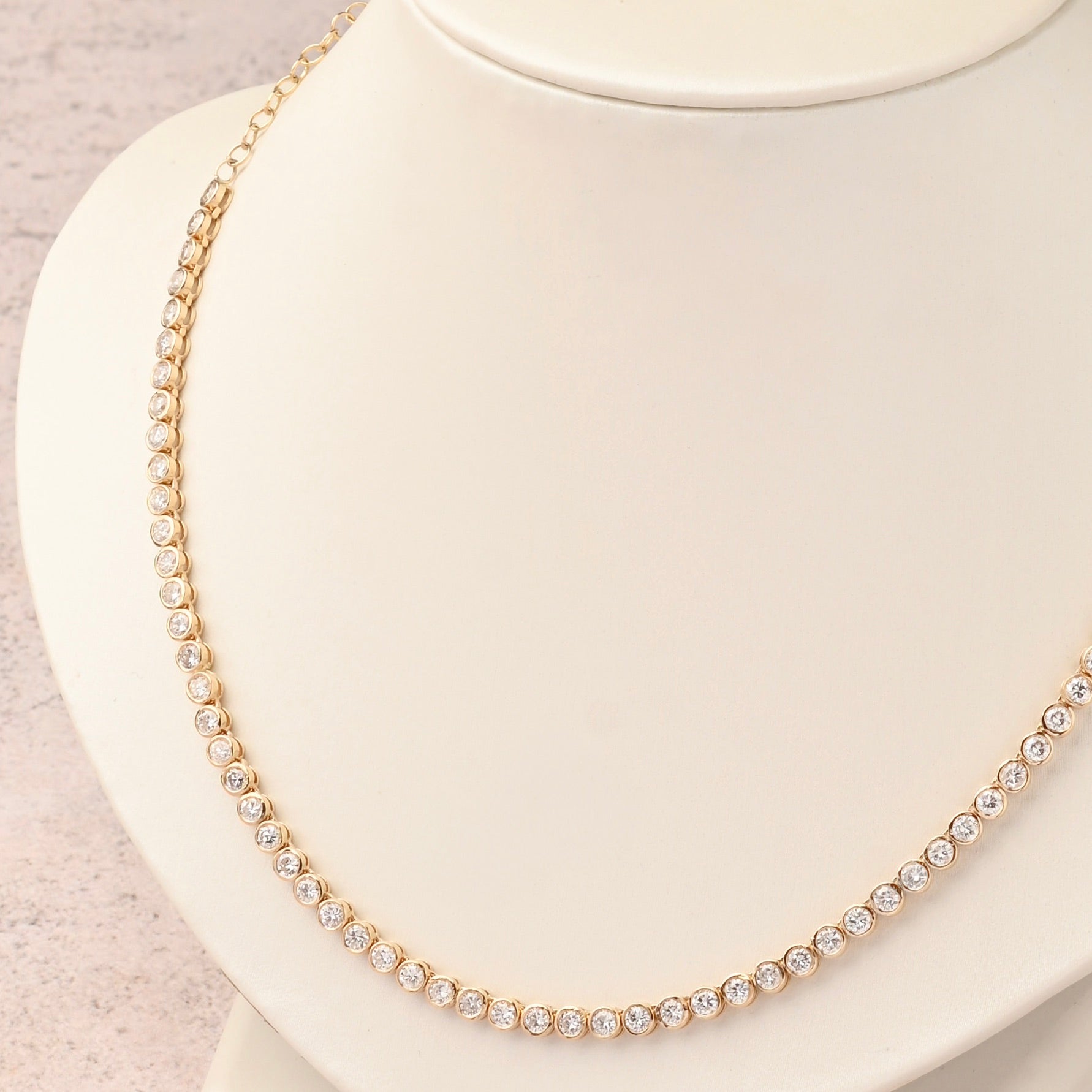 Bezel Choker Tennis Necklace