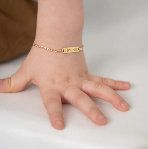 Classic Figaro Identification Baby Bracelet