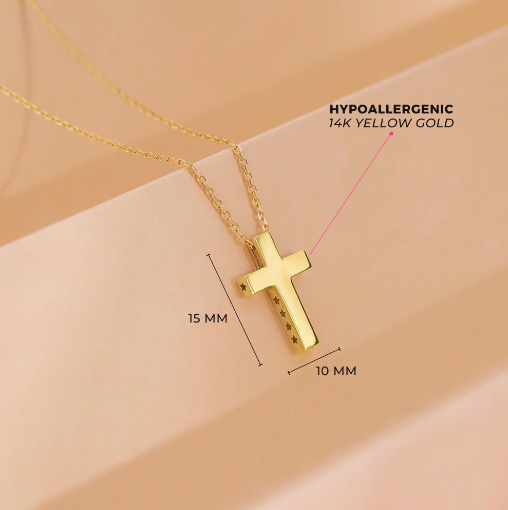 Star Cutout Cross Pendant