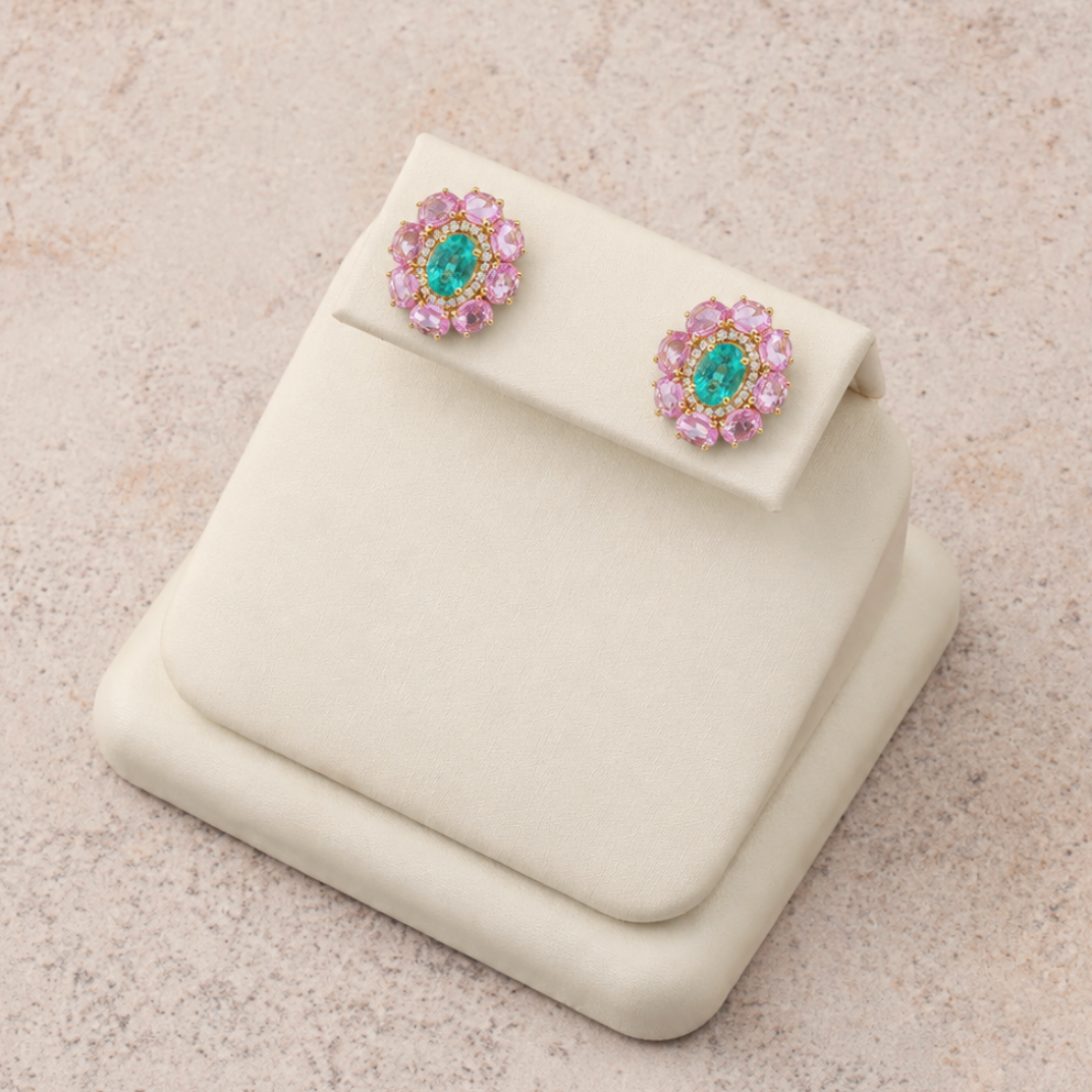 Emerald Diamond Earring