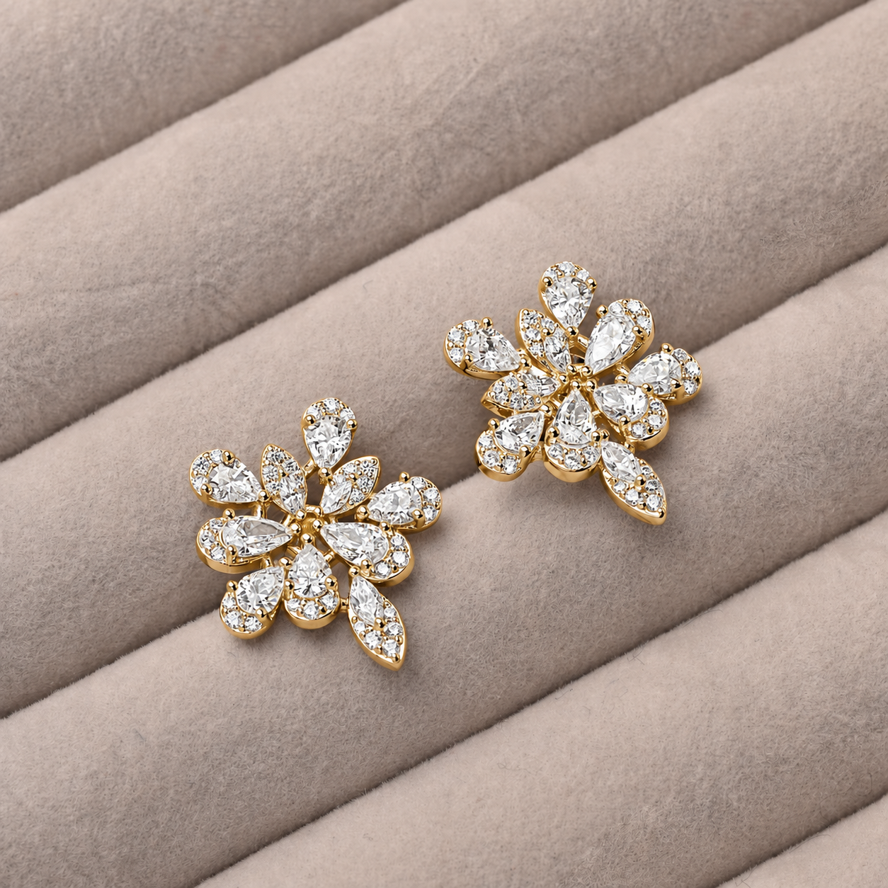 Arete flor brillante