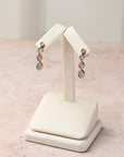 Gradúate Pavé Oval Shape Long Earring