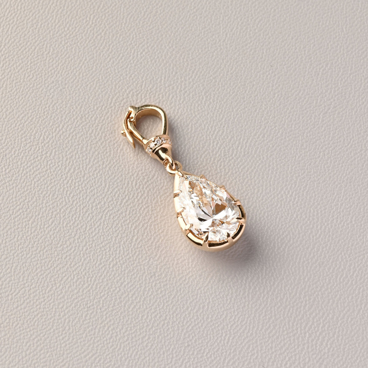 Lab Diamond Pear Pendant