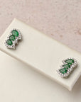 Pear Shape Emerald Studs