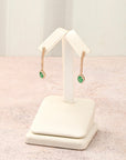 Emerald and Diamond Drop Earrings