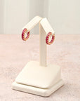 In and Out Ruby Hoops (Emerald Cut)