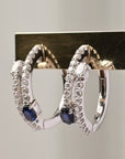 Diamond and Sapphire Hoops