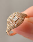 Pinky Baguette Ring