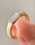 Tubogas and Diamond Center Ring