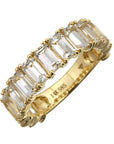 Half Eternity White Topaz Ring