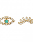 Mini Evil Eye Turquoise Stud