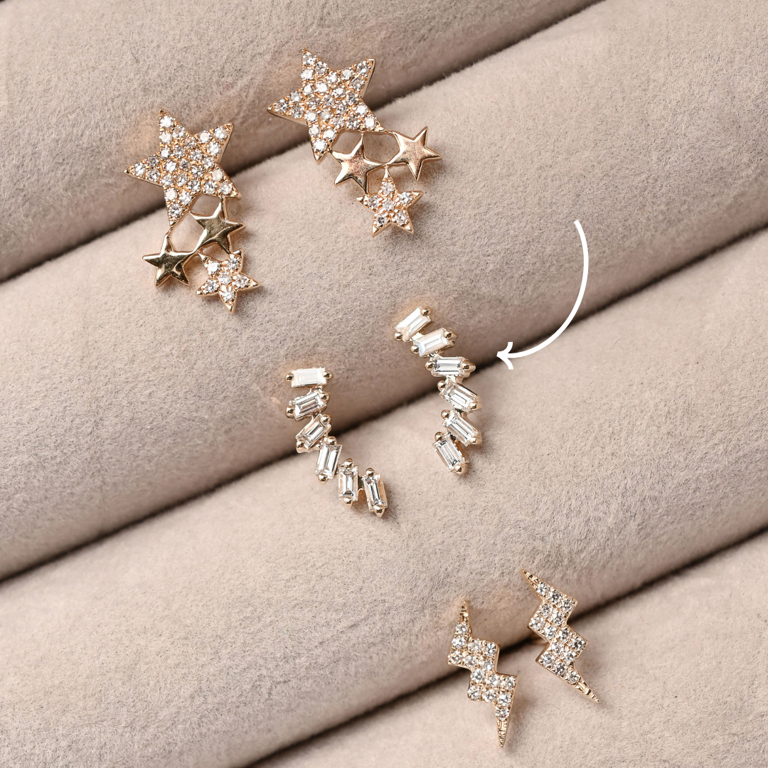 Baguette Diamond Studs