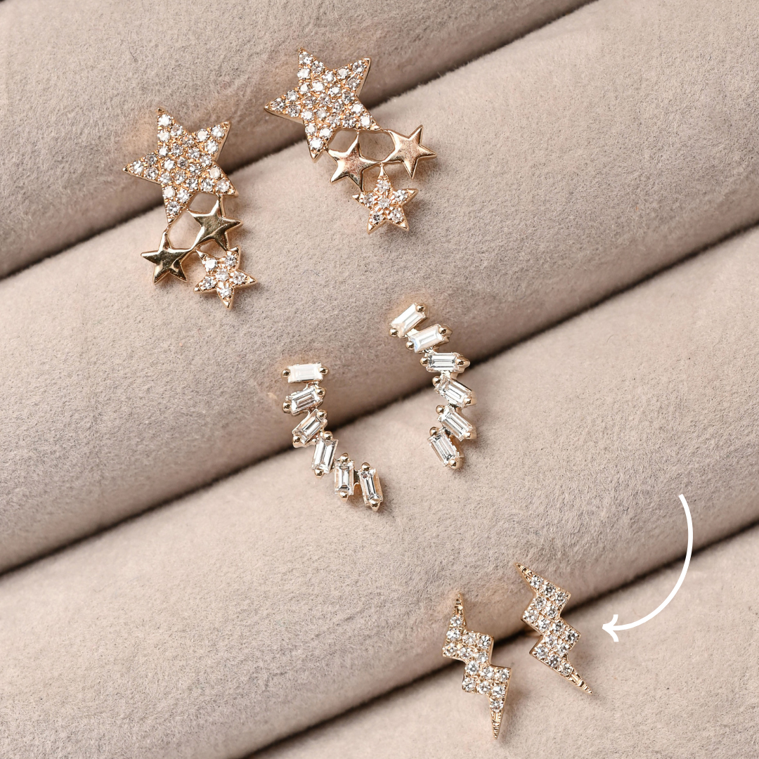 Lightning Diamond Studs