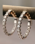 Diamond Oval Hoops