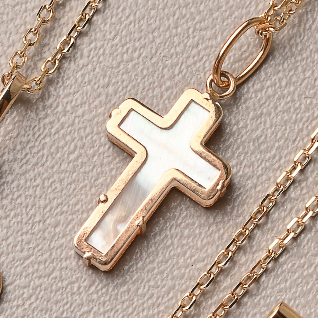 Mother of Pearl Cross Baby