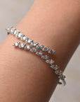 Marquise Shape Diamond Baguette Bangle