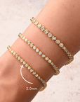 Bezel Tennis Bracelet (2 mm)
