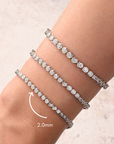 Bezel Tennis Bracelet (2 mm)