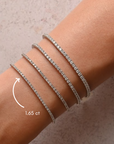 4 Prong Tennis Bracelet in White Gold