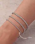 Buttercup Tennis Bracelet in White Gold