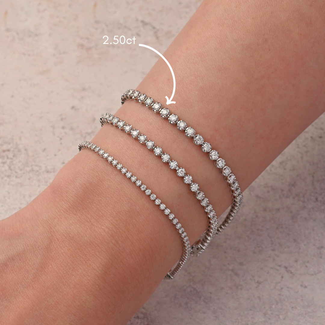 Buttercup Tennis Bracelet in White Gold