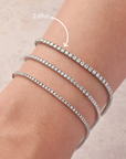 4 Prong Tennis Bracelet in White Gold