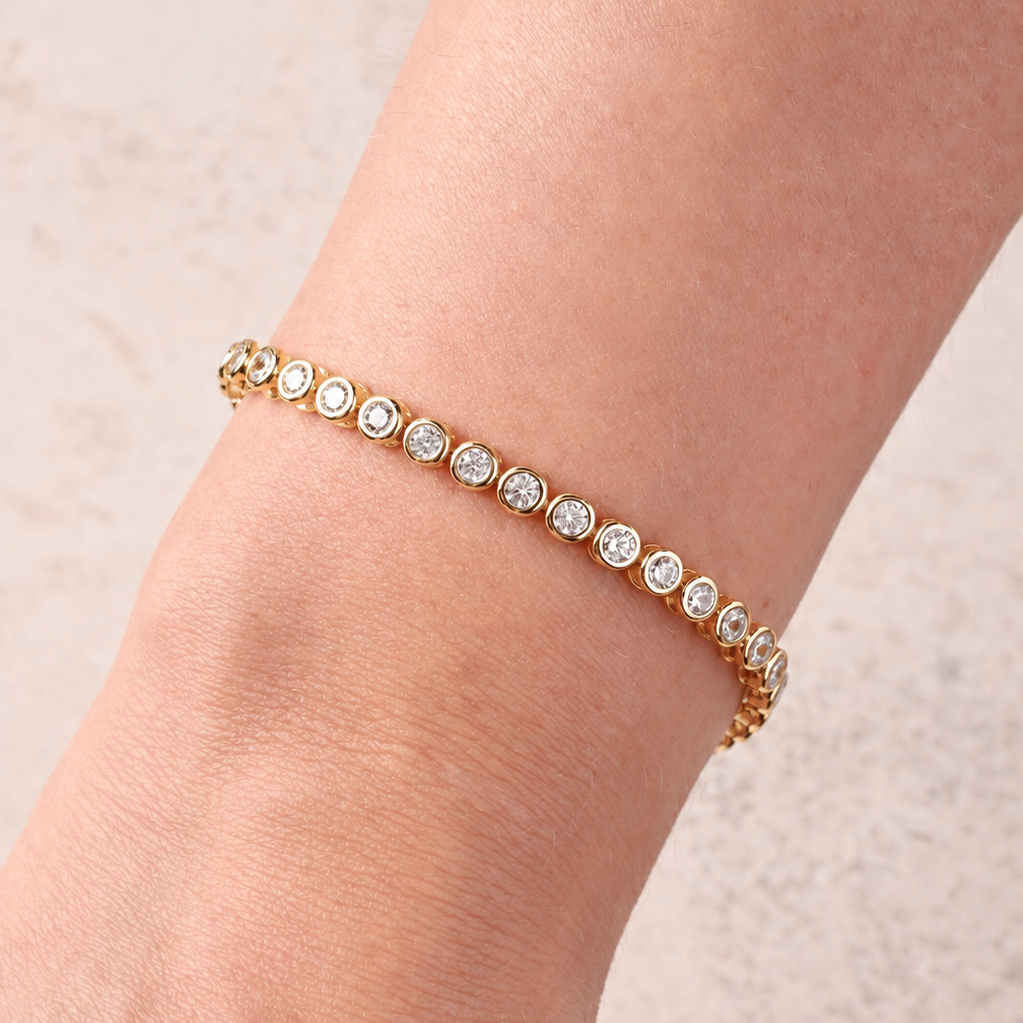Bezel Tennis Bracelet
