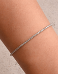 4 Prong Tennis Bracelet in White Gold