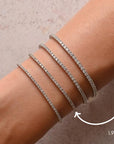 4 Prong Tennis Bracelet in White Gold