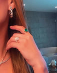 Twisted Bezel Emerald Ring