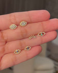 Mini Sapphire Evil Eye stud