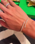 Pulsera abierta brillantes