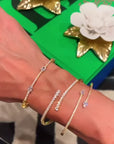Pulsera abierta brillantes