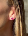 Ruby Halo Stud
