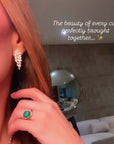 Bezel Multishape Diamond Cluster Earrings